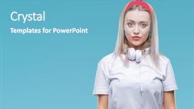  Presentation with simple nature - Amazing PPT theme having serious expression on face simple backdrop and a  colored foreground