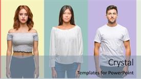  Presentation with chinese american - Presentation theme with serious expression on face simple background and a  colored foreground