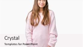  Presentation with pink simple - Audience pleasing PPT layouts consisting of serious expression on face simple backdrop and a lemonade colored foreground