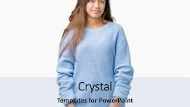  Presentation with simple nature - Beautiful slides featuring beautiful brunette woman wearing blue backdrop and a  colored foreground