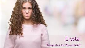  Presentation with pink simple - Colorful PPT layouts enhanced with serious expression on face simple backdrop and a  colored foreground