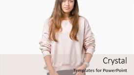  Presentation with pink simple - Beautiful slides featuring serious expression on face simple backdrop and a  colored foreground