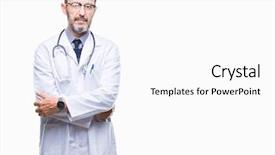  Presentation with simple medical - PPT theme with serious expression on face simple background and a white colored foreground