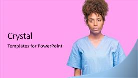  Presentation with doctor african - PPT layouts featuring serious expression on face simple background and a  colored foreground