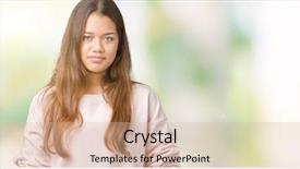  Presentation with pink simple - Theme enhanced with serious expression on face simple background and a  colored foreground