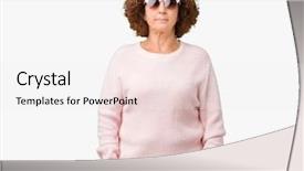  Presentation with pink simple - Cool new slide deck with serious expression on face simple backdrop and a  colored foreground