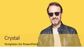  Presentation with black abstract simple - PPT theme enhanced with serious expression on face simple background and a yellow colored foreground