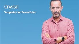  Presentation with simple nature - Cool new PPT theme with serious expression on face simple backdrop and a  colored foreground