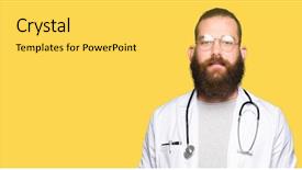  Presentation with simple medical - Cool new PPT theme with serious expression on face simple backdrop and a  colored foreground