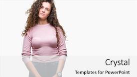  Presentation with pink simple - Amazing slide deck having serious expression on face simple backdrop and a white colored foreground