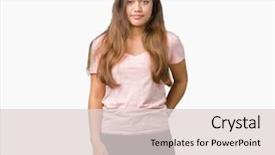  Presentation with pink simple - Colorful presentation theme enhanced with serious expression on face simple backdrop and a lemonade colored foreground