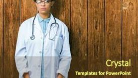  Presentation with simple medical - Presentation theme with serious expression on face simple background and a tawny brown colored foreground