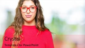  Presentation with red - Amazing presentation design having serious expression on face simple backdrop and a red colored foreground