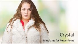  Presentation with simple - Slide deck enhanced with serious expression on face simple background and a soft green colored foreground