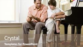  Presentation with children talking - Amazing slides having serious father talking to teenage backdrop and a coral colored foreground