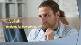  Presentation with lungs - Presentation theme featuring serious-male-radiologist-holding-x background and a coral colored foreground