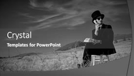  Presentation with black man - Theme enhanced with serious-man-in-a-black background and a dark gray colored foreground