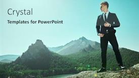  Presentation with black man - Presentation featuring serious-man-in-a-black background and a cool aqua colored foreground