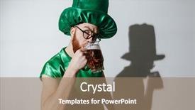  Presentation with costume - Audience pleasing presentation consisting of serious man in st patriks backdrop and a  colored foreground