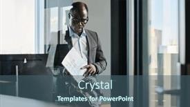  Presentation with african american meeting - Presentation theme enhanced with serious-mature-african-american-chief background and a ocean colored foreground