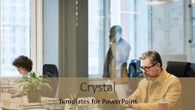  Presentation with business networking - Slide deck consisting of serious-mature-chief-executive-officer background and a coral colored foreground