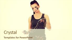  Presentation with military - Presentation enhanced with serious military woman with bullet background and a  colored foreground