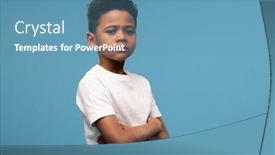  Presentation with cute - Presentation theme enhanced with serious-or-offended-cute background and a teal colored foreground