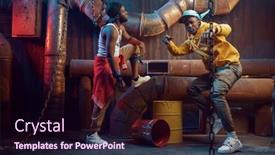  Presentation with break dance - Slides consisting of serious-rappers-break-dance-performing background and a wine colored foreground