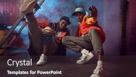  Presentation with jewelry gold - Audience pleasing presentation theme consisting of serious-rappers-with-gold-jewelry backdrop and a tawny brown colored foreground