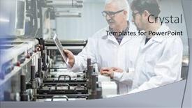  Presentation with printing press - Colorful slide deck enhanced with serious-senior-and-young-quality backdrop and a lemonade colored foreground