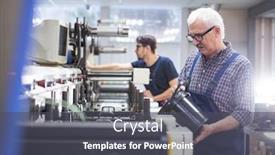  Presentation with senior worker - PPT layouts with serious-senior-worker-with-mustache background and a dark gray colored foreground