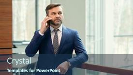  Presentation with aged - PPT layouts featuring serious-thoughtful-middle-aged-businessman background and a navy blue colored foreground