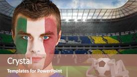  Presentation with microwave imaging image of modern - Slide deck featuring serious young ivory coast background and a coral colored foreground