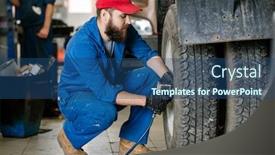  Presentation with vehicle - Beautiful presentation featuring wheel of vehicle while doing backdrop and a ocean colored foreground