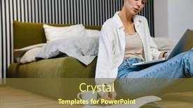  Presentation with important - PPT layouts with serious-young-woman-sitting background and a tawny brown colored foreground