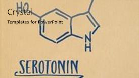  Presentation with brain structure - Presentation theme featuring serotonin-molecule-chemical-structure-one background and a coral colored foreground