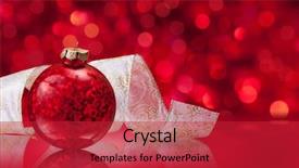  Presentation with christmas balls disco ball - Cool new presentation theme with serpentine on a holiday lights backdrop and a  colored foreground