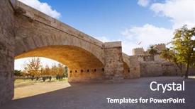  Presentation with masonry - Presentation featuring serrano bridge in valencia background and a  colored foreground