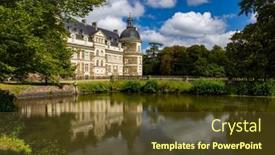  Presentation with castle - Slide set with serrant-castle-chateau-de-serrant background and a tawny brown colored foreground