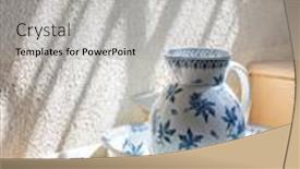  Presentation with castle - Slide deck featuring serrant-castle-interior-chateau-de background and a light gray colored foreground