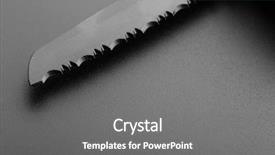  Presentation with blade - Colorful slide set enhanced with swissknife - serrated knife blade backdrop and a gray colored foreground