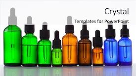  Presentation with pipette - Slide deck having serum - cosmetic bottles with pipette background and a white colored foreground