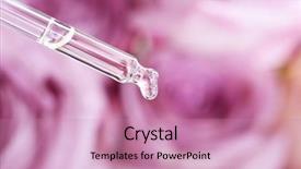  Presentation with blurred flowers - Slides having serum - pipette with essential oil background and a coral colored foreground