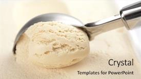  Presentation with ice cream - Theme enhanced with serv ices - ice cream scoop background and a lemonade colored foreground