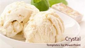  Presentation with ice cream - Beautiful PPT theme featuring serv ices - vanilla ice cream backdrop and a lemonade colored foreground
