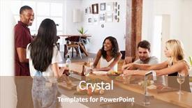  Presentation with food chaat - Audience pleasing PPT theme consisting of serve food for dinner party backdrop and a coral colored foreground