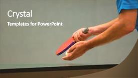  Presentation with table meal plan for osteotphorosis - Presentation theme enhanced with serve heart - table tennis player serving background and a gray colored foreground