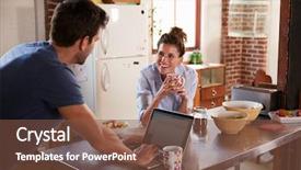  Presentation with computer - Amazing PPT layouts having serve others - happy hispanic couple using computer backdrop and a tawny brown colored foreground