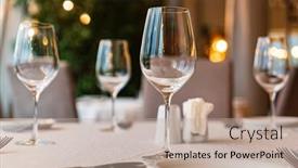  Presentation with served - PPT layouts enhanced with served-dinner-table background and a coral colored foreground