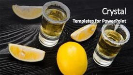  Presentation with lemon lime - Presentation theme enhanced with served in glasses with lime background and a dark gray colored foreground